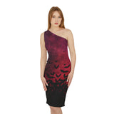 Bats at Dusk Shoulder Dress