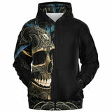 Viking Skull Fashion Zip-Up Hoodie