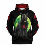 Nocturnal Animal Witch Cat Fashion Hoodie
