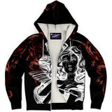 Crying Angel with Skull - Microfleece Hoodie