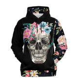 Spring Skull Flowers Hoodie