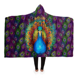 Proud Peacock Feathers Beauty Show - Hooded Blanket