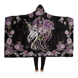 Unicorns Inner Beauty Skull Hooded Blanket