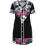 Floral Skull Jersey Dress