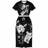 Magical Brew Recipe Cropped Top And Long Skirt Set