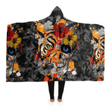 Tiger Skull Hooded Blanket
