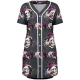 Deadly Bouquet Gray Skull - Jersey Dress
