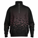 Bats Mauve Sunset Heavyweight Oversized Quarter Zip Sweatshirt