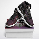 Dark Purple Moth Motion High Top Shoes