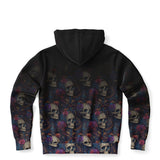 Victorian Mood And Vintage Skulls Fashion Zip-Up Hoodie