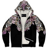 Goth Moth Embrace Microfleece Zip-Up Hoodie