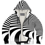 Optical Wave Microfleece Zip-Up Hoodie