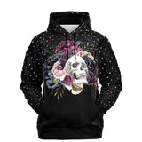 Flower Skull And Polka Dot Bouquet Hoodie