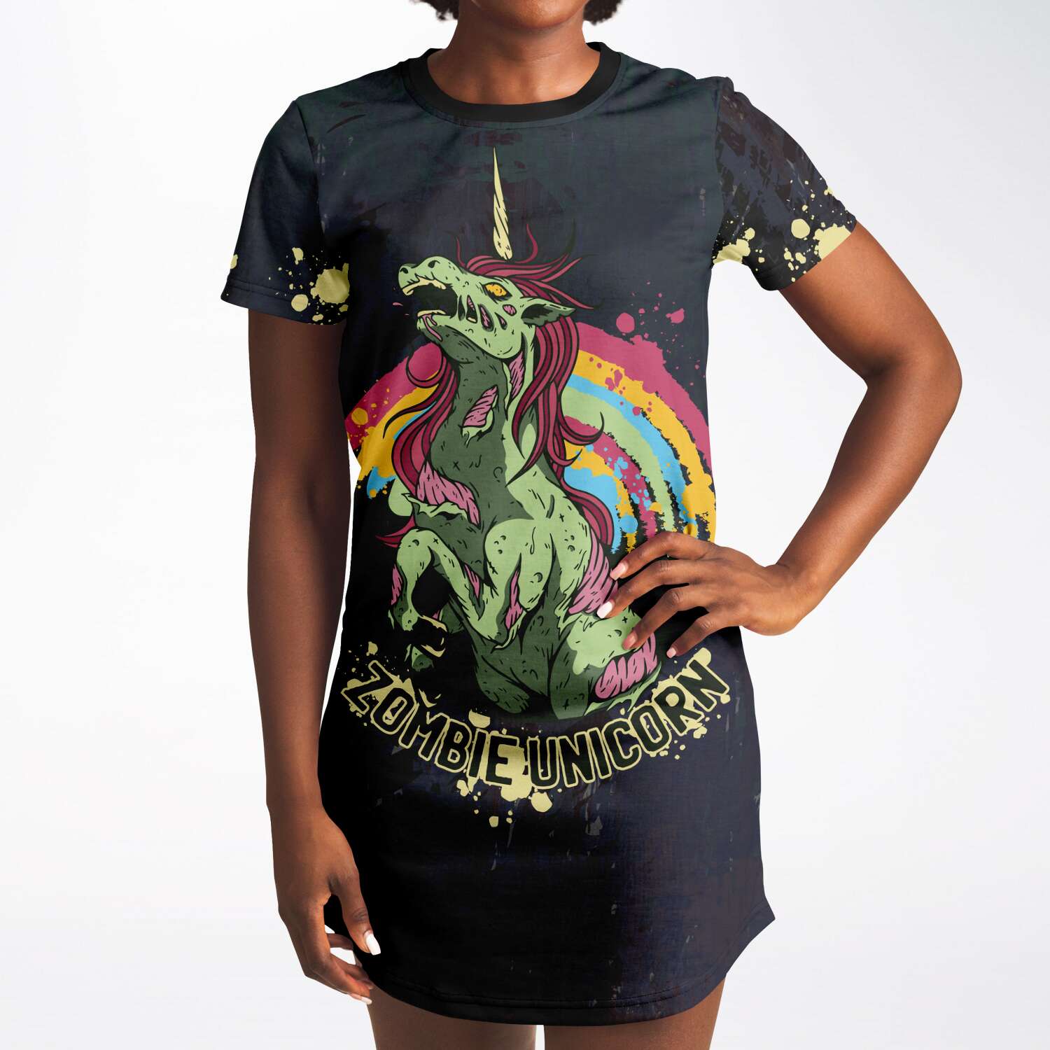 Zombie Unicorn T-Shirt Dress