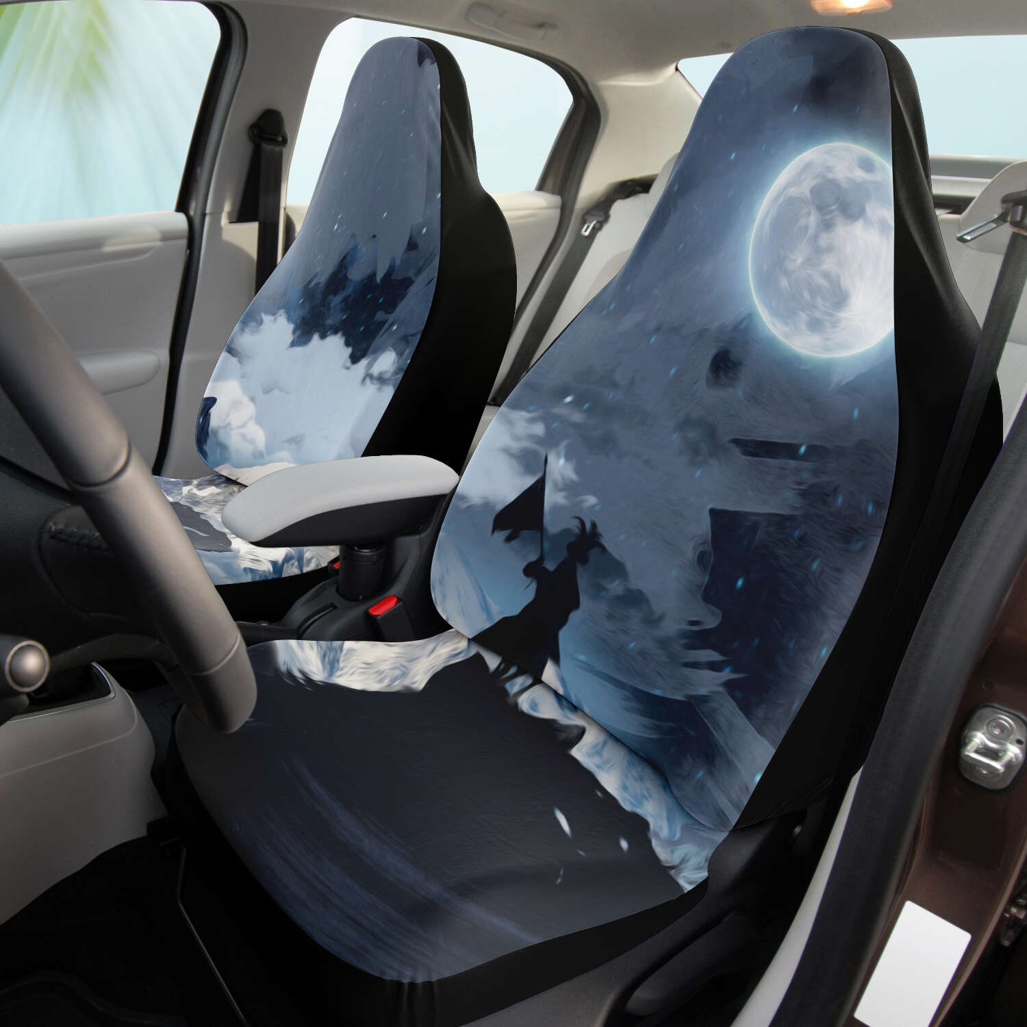 Blue Solitude Car Seat Cover Set