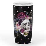 Flower Skull And Polka Dot Bouquet Tumbler