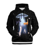 Space Cats UFO Abduction Fashion Hoodie