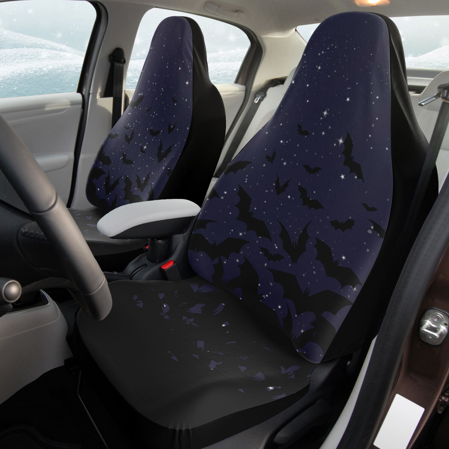 Bats in the Dark Night Car Seat Cover Set