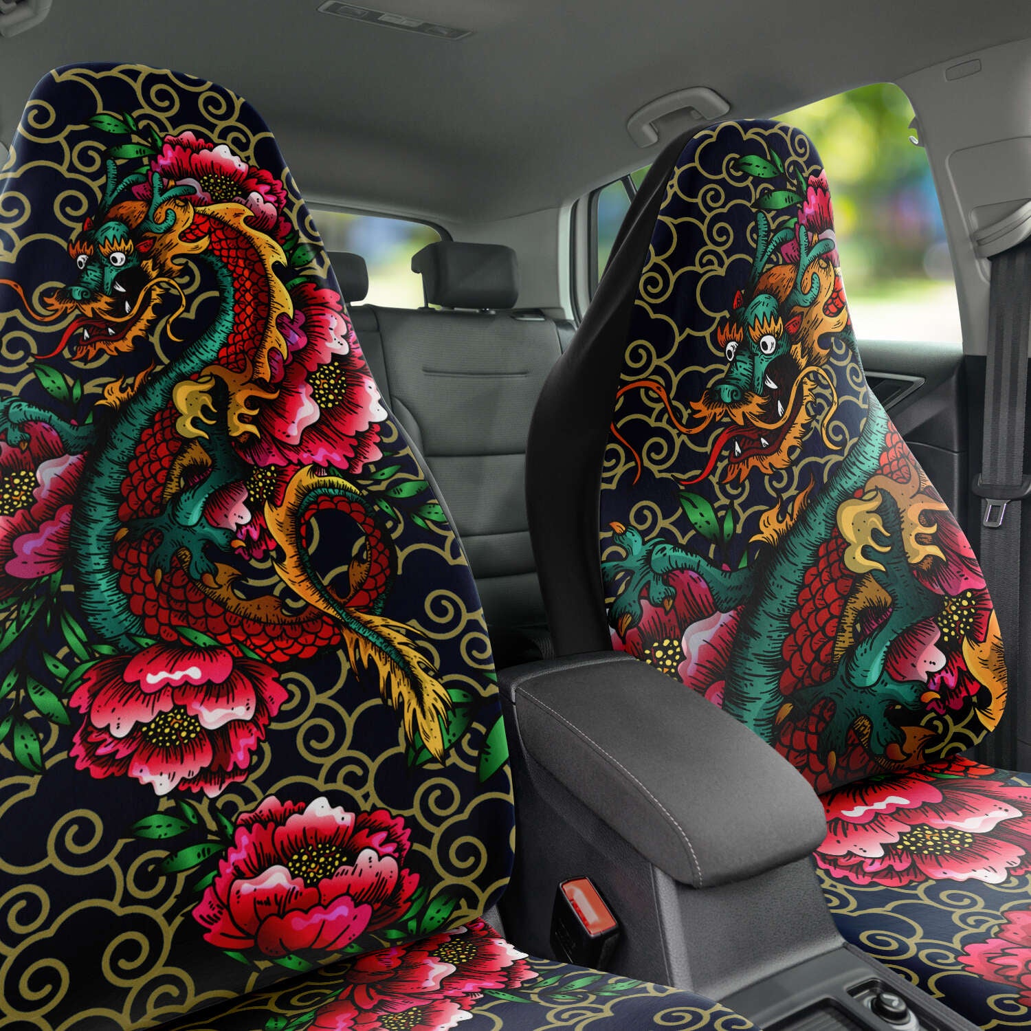 Soul Dragon Tattoo Car Seat Cover Set