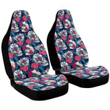 Floral Skull Car Seat Cover Set
