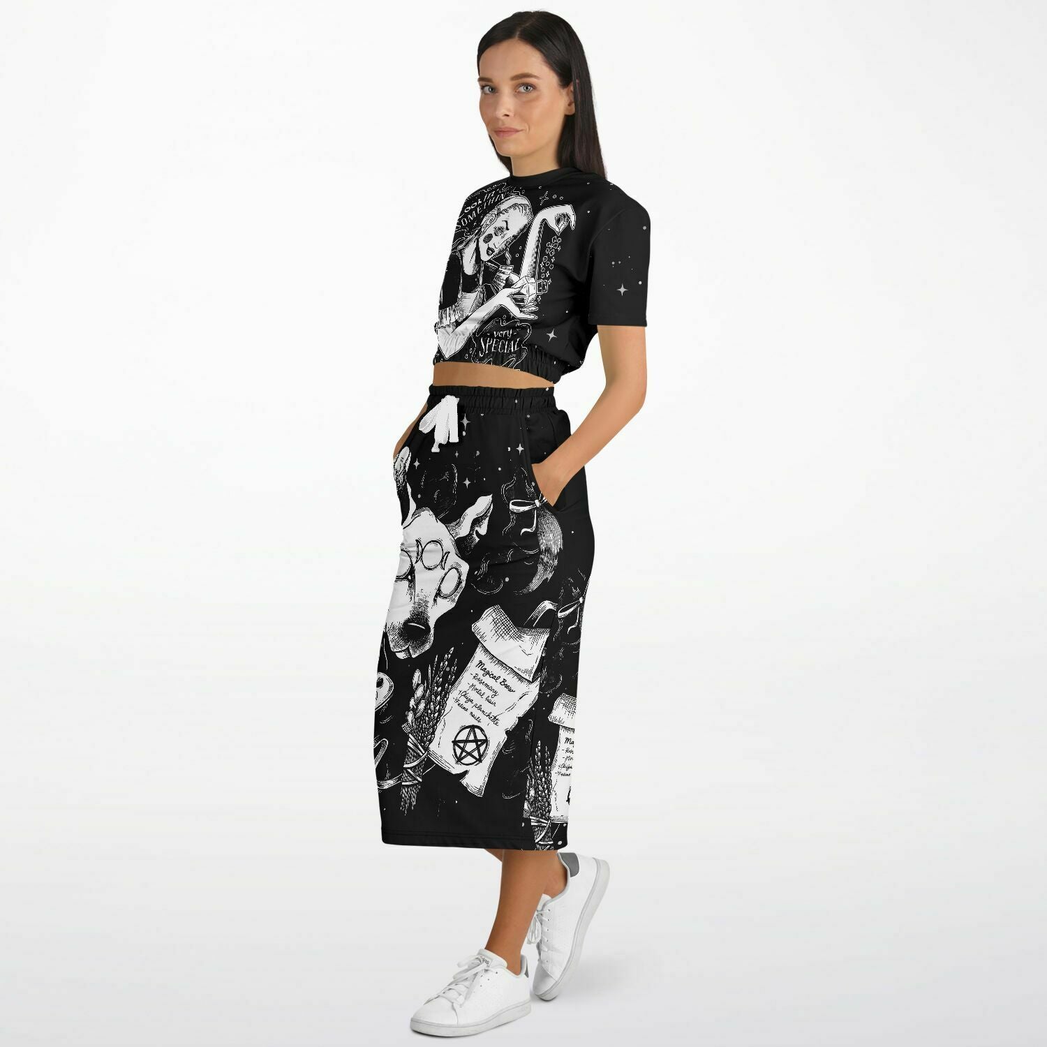 Magical Brew Recipe Cropped Top And Long Skirt Set