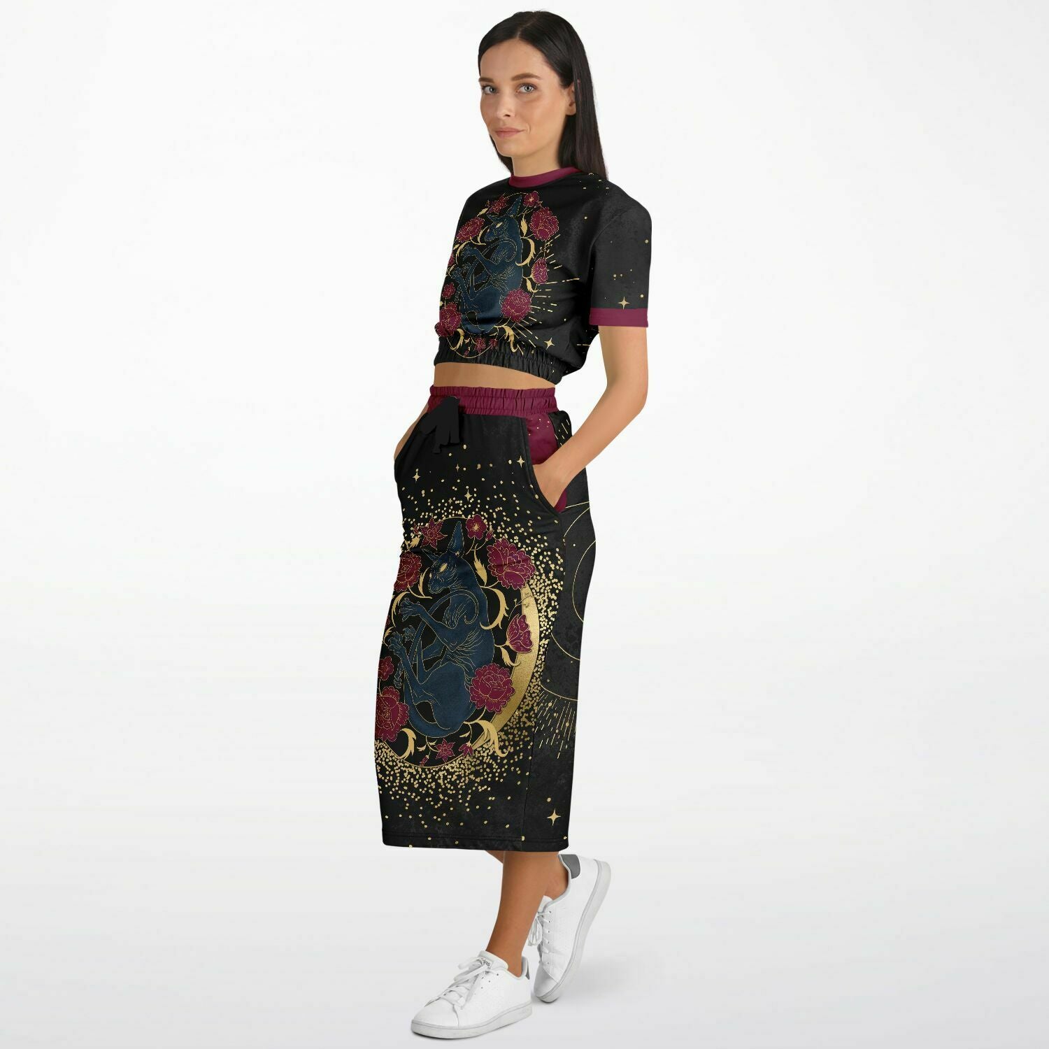 Sphynx Eternal Love Cropped Top And Long Skirt