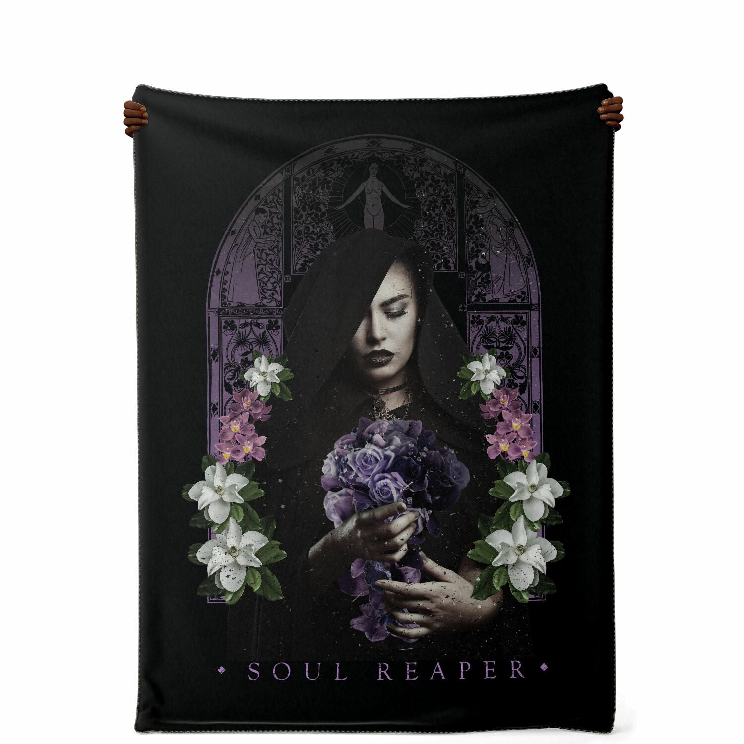Dark Lady Soul Reaper Premium Microfleece Blanket