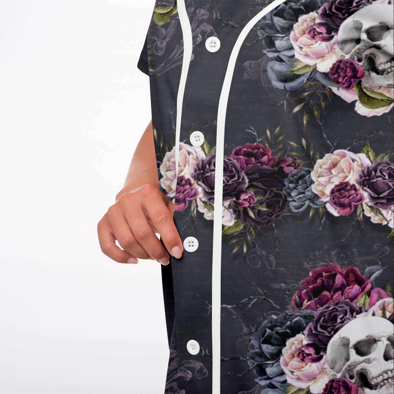 Deadly Bouquet Gray Skull - Jersey Dress