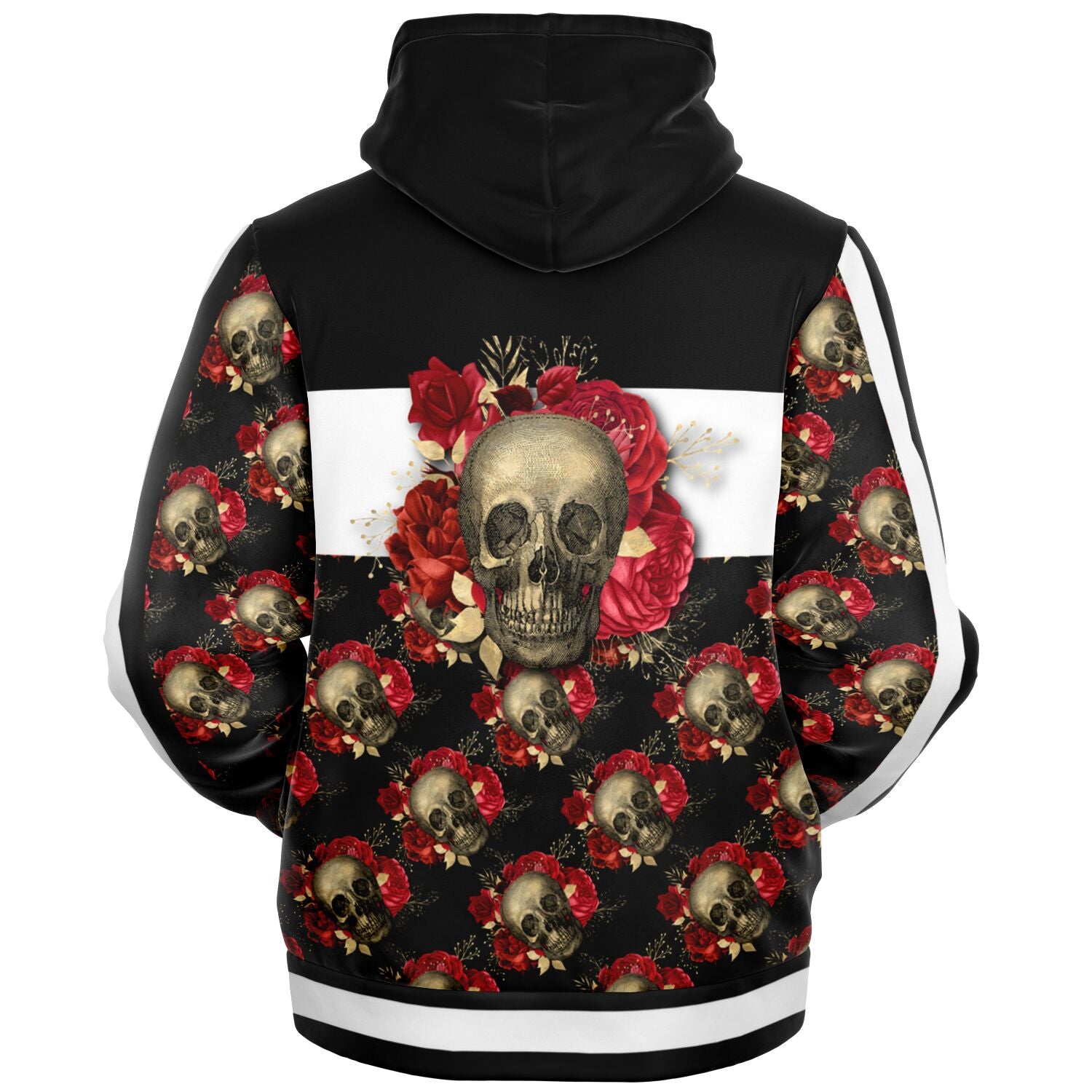 Red and Gold Grave Microfleece Zip-Up Hoodie