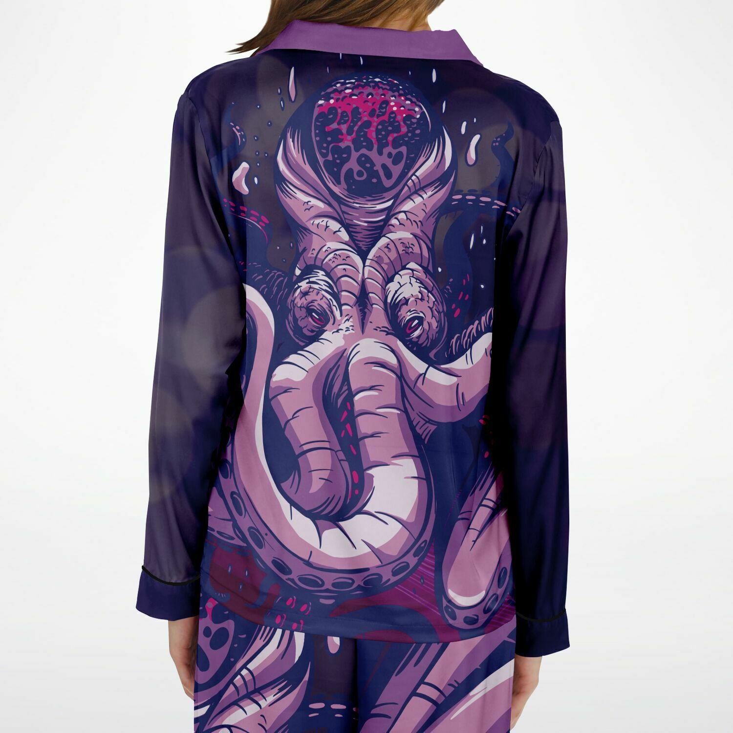 Psychic Kraken Women's Satin Pajamas Set