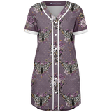 Goth Moth In Deep Mauve Jersey Dress