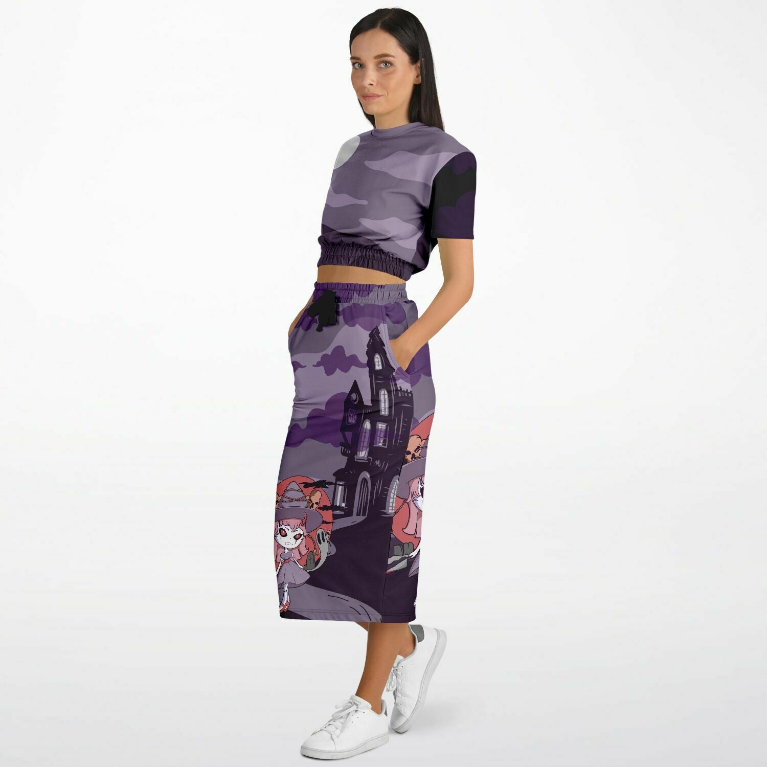 Witchy Doll Cropped Top and Long Skirt