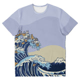 Happy Cat Tsunami Wave T-Shirt