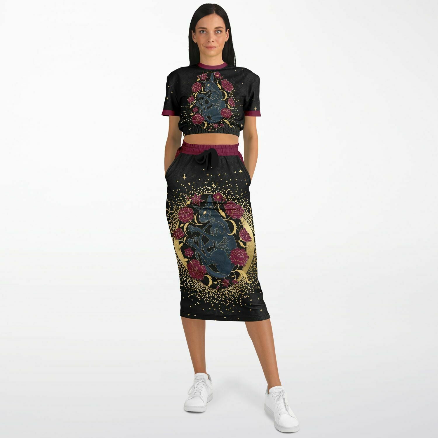 Sphynx Eternal Love Cropped Top And Long Skirt