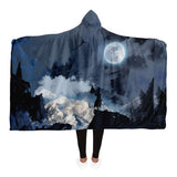 Blue Solitude Hooded Blanket