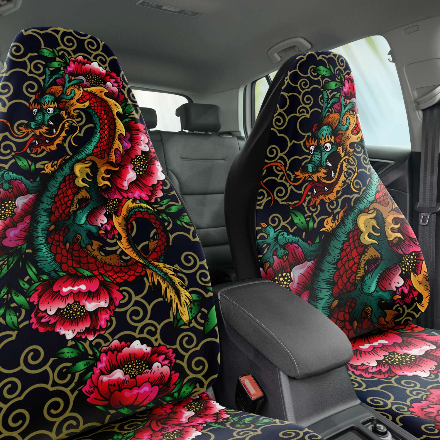 Soul Dragon Tattoo Car Seat Cover Set