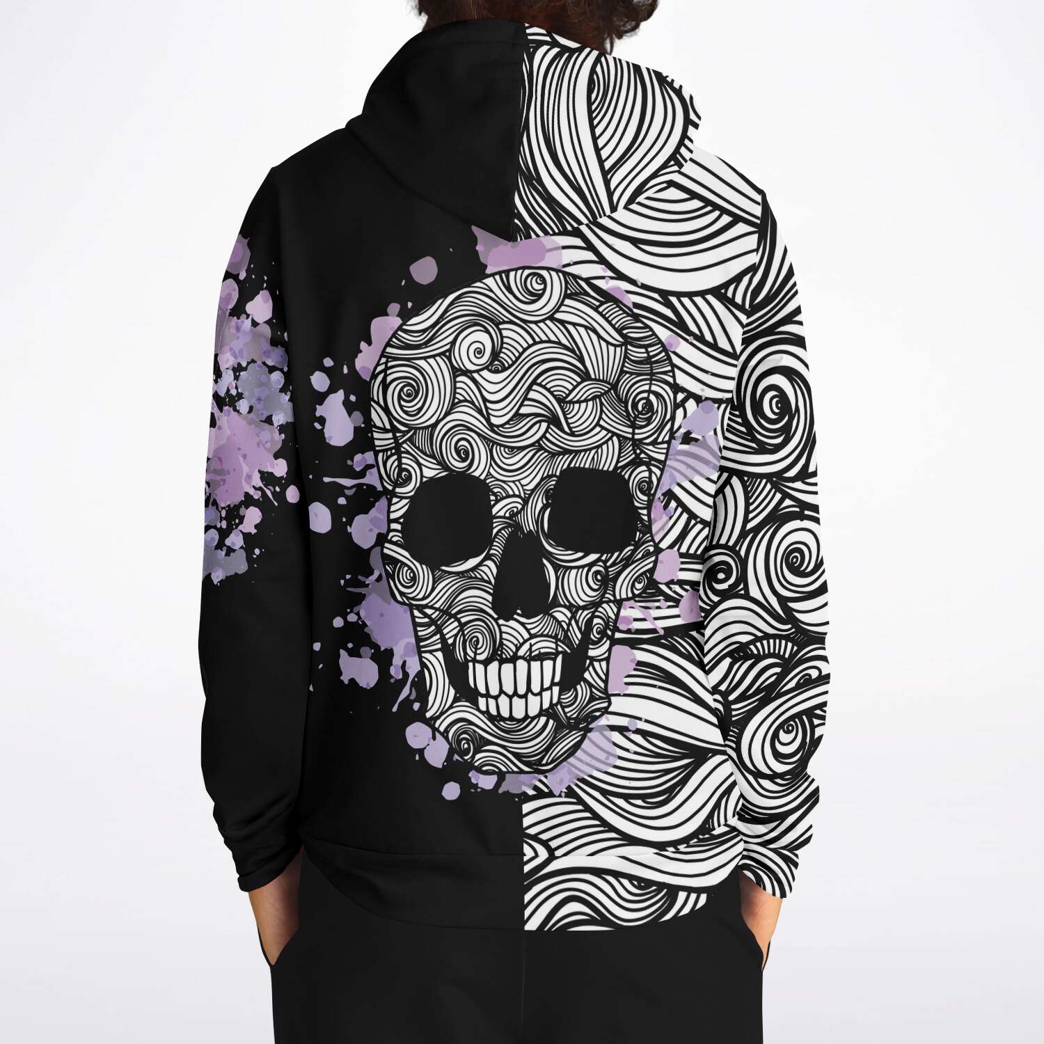Swirly Skull Head Fashion Hoodie