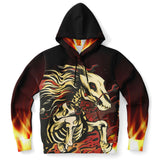 Reaper Skeletal Horse on Fire Hoodie