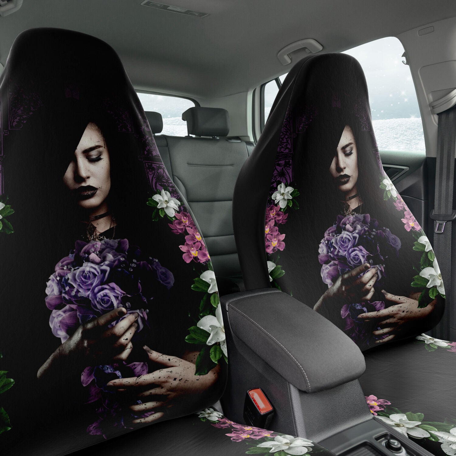 Dark Lady Soul Reaper Car Seat Cover Set